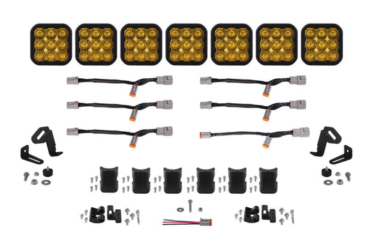 Diode Dynamics | SS5 CrossLink 7-Pod LED Lightbar ( one )-Lighting-Diode Dynamics-Yellow Driving-upTOP Overland