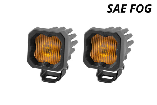 Diode Dynamics | Stage Series C1 Yellow SAE Fog Standard LED Pod (pair)-Lighting-Diode Dynamics-SAE Fog-upTOP Overland