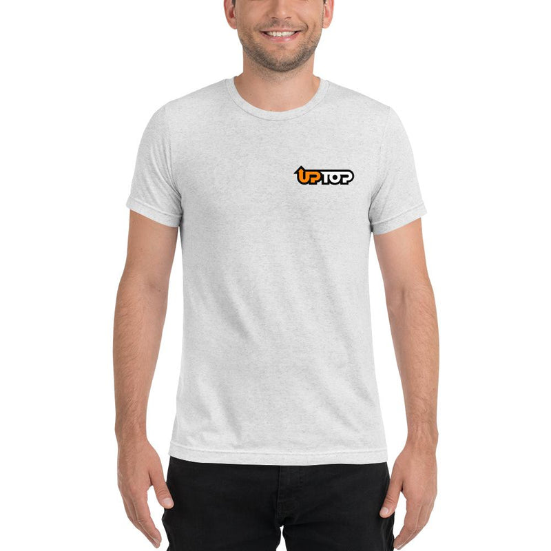 Load image into Gallery viewer, upTOP 2023 Crew Tee-Printful-White Fleck Triblend-upTOP Overland
